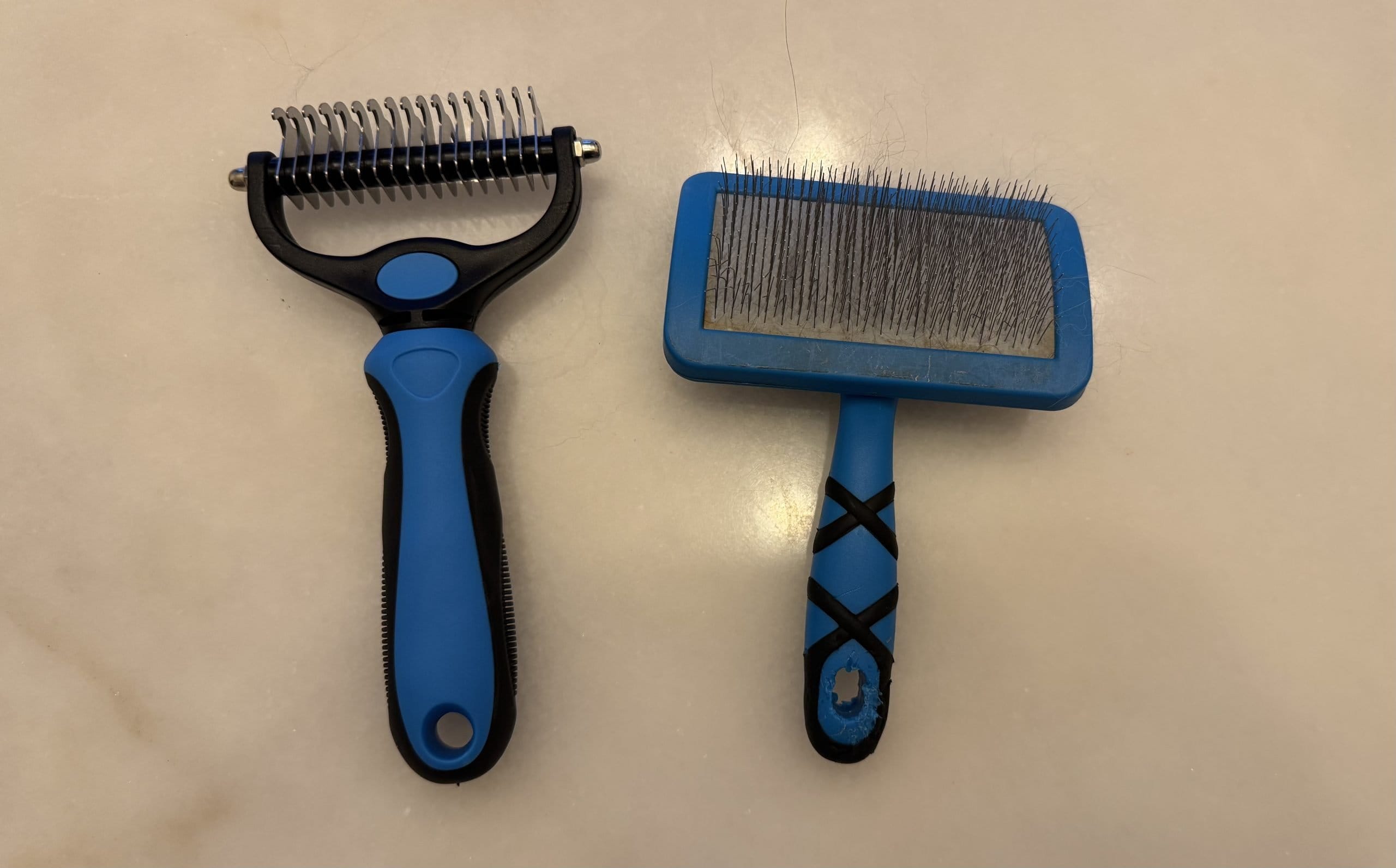 ボーダーコリーに比較した犬用ブラシ2種類